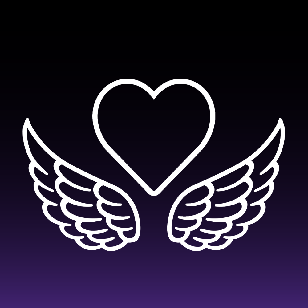Heart with Angel Wings Decal