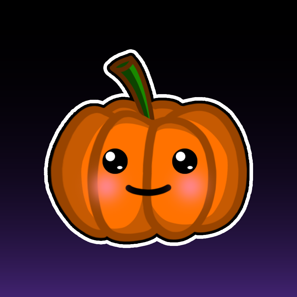 Kawaii Jack-O’-Lantern Sticker