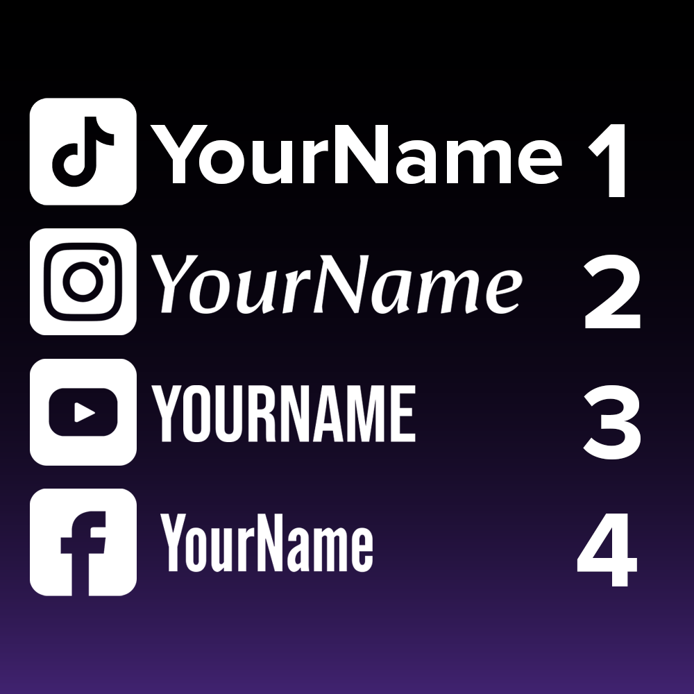 Custom Social Media Decal
