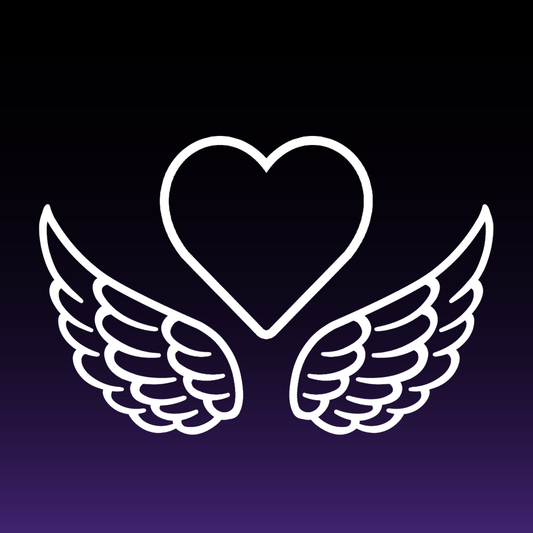 Heart with Angel Wings Decal