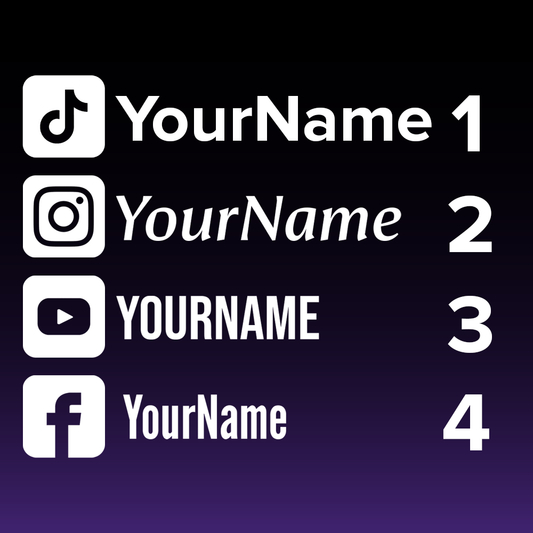Custom Social Media Decal